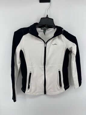 Ralph Lauren LRL Active Colorblock Full Zip Jacket Women's Small Black White